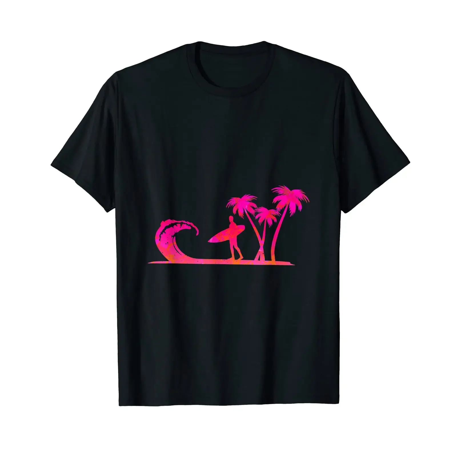 Camiseta Triana World Travel Große Tropical Wellen Surferpalme, estilo vintage, lavada, con diseño gráfico, ropa de diseñador, suave y elegante