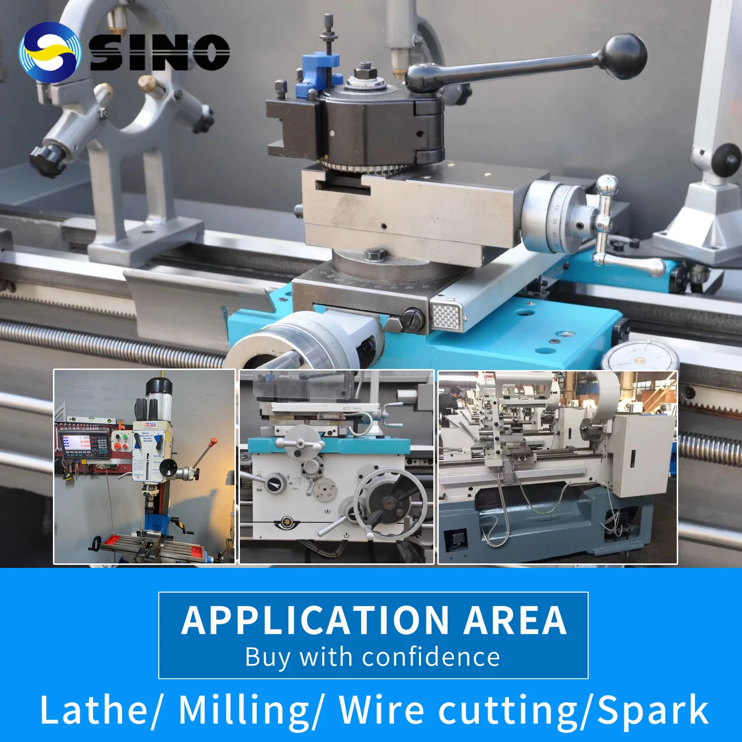 【1U】SINO KA300 Высокоточные линейные весы 1 мкм 5 В TTL Оптическая линейка Длина хода 70 120 170 220 270 320 370 420 мм Весы токарного станка