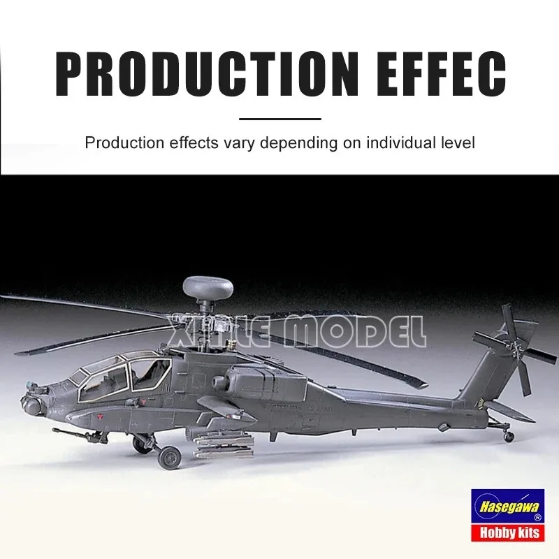 Hasegawa 00536 AH-64 Apache Longbow [U.S. Army Attack Helicopter] 1/72 Scale Model Kit DIY Toy