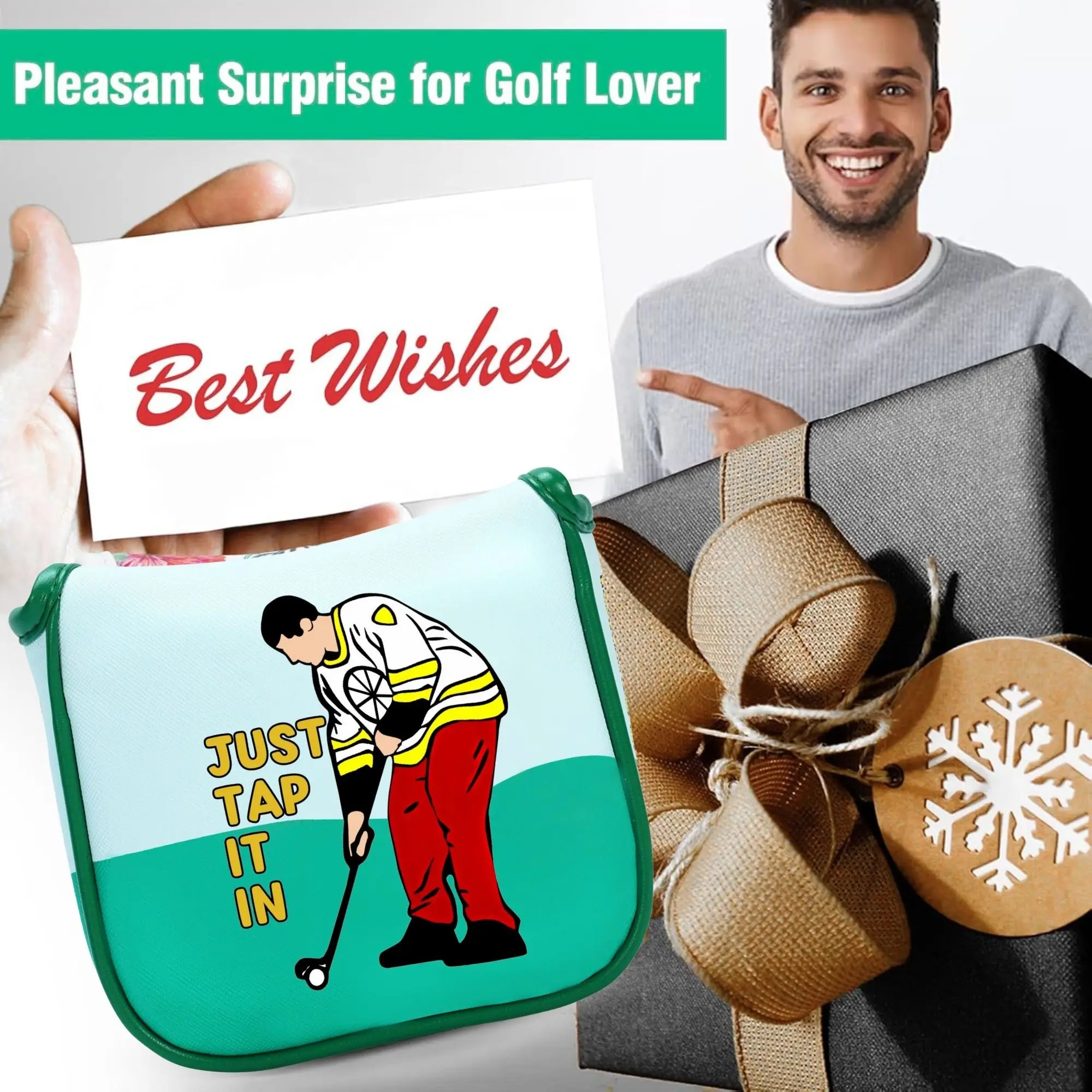 Premium Putt Cover for DF3, Golf Club Protector Putter Headcover with stylish Carton Pattern, Funny Golf Accessories for Dad - view 5