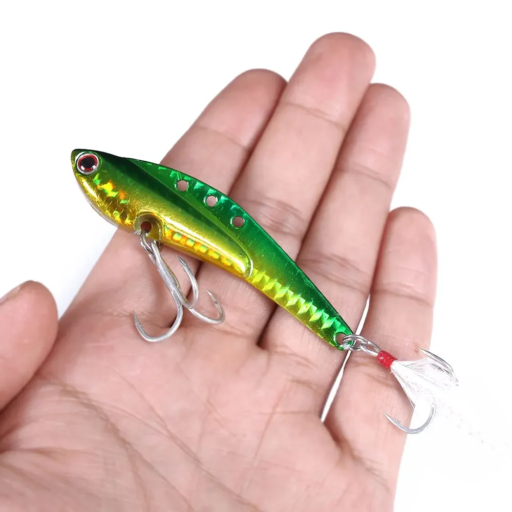 

10Pcs 20g 30g 40g Metal Laser VIB Fishing Lure Vibration Spoon Spinner Sinking Bait Tackle Fly Fishing Crankbait