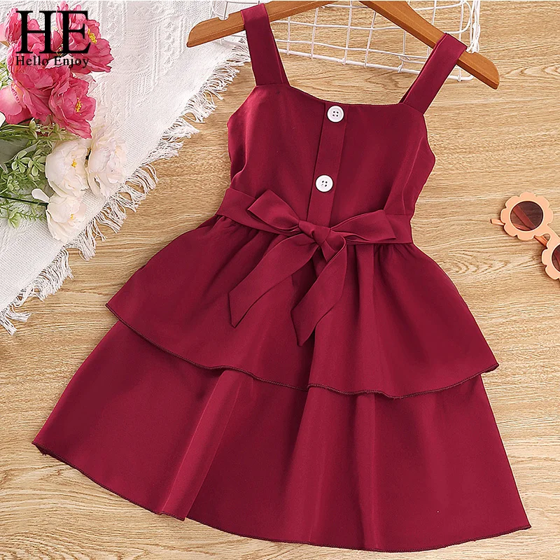 

Children's clothing Girl summer casual dress Suspender skirt Girl Princess wedding party dress Princess skirt