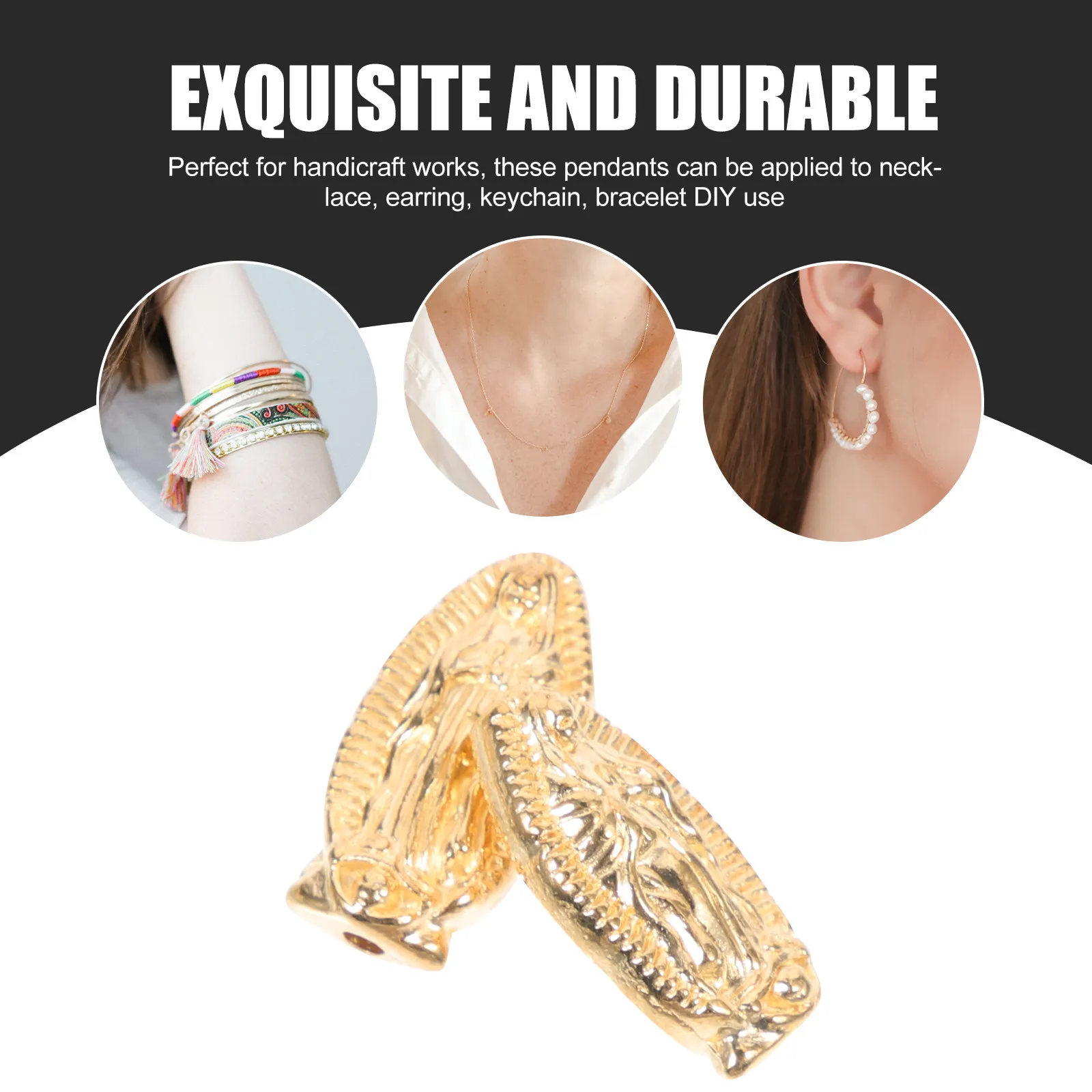 

60 шт. подвесок-шармов с изображением Девы Марии из сплава, аксессуары для изготовления ювелирных изделий своими руками, дизайн с изображением Девы Марии, для серег, ожерелий, браслетов