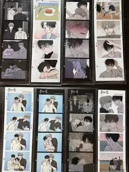 8pcs/Set New Arrive Lezhin Comic Hot Korean BL Manhwa 물가의 밤/Low Tide in Twilight Kim Euihyun/Yeo Taeju Four Grid Couple Photos