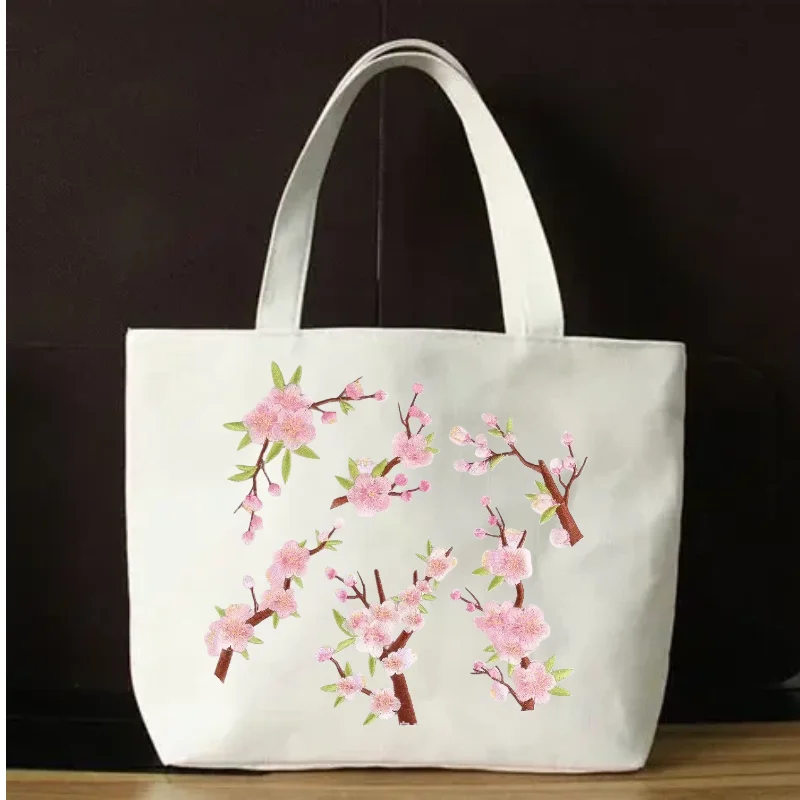 Cartoon Flower Plum Blossom Peach Blossom Burning Edge Full Embroidery Adhesive Clothing Accessories Spot Wholesale