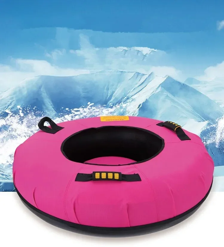 High Quality  Inflatable Snow Tubes Ski Circle Rings with Handles