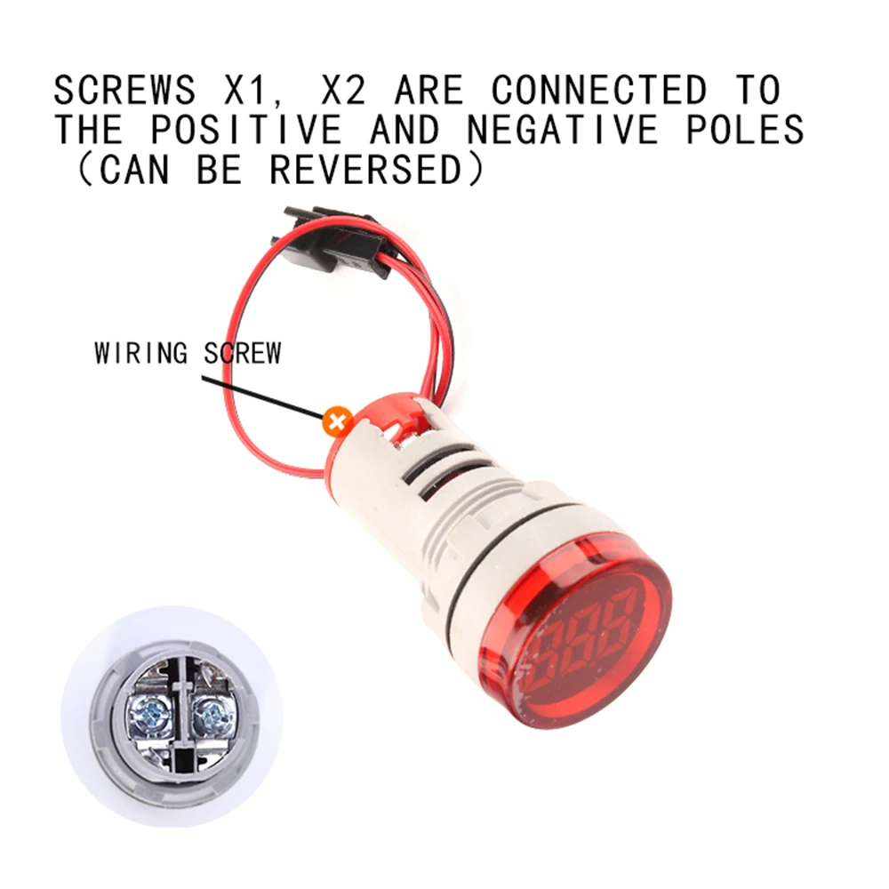 22mm AD101-22KW Digital Display Power Meter Mini Led Indicator Brand New Power Tester Meter AC220V-380V Max.26KW-Max.45KW