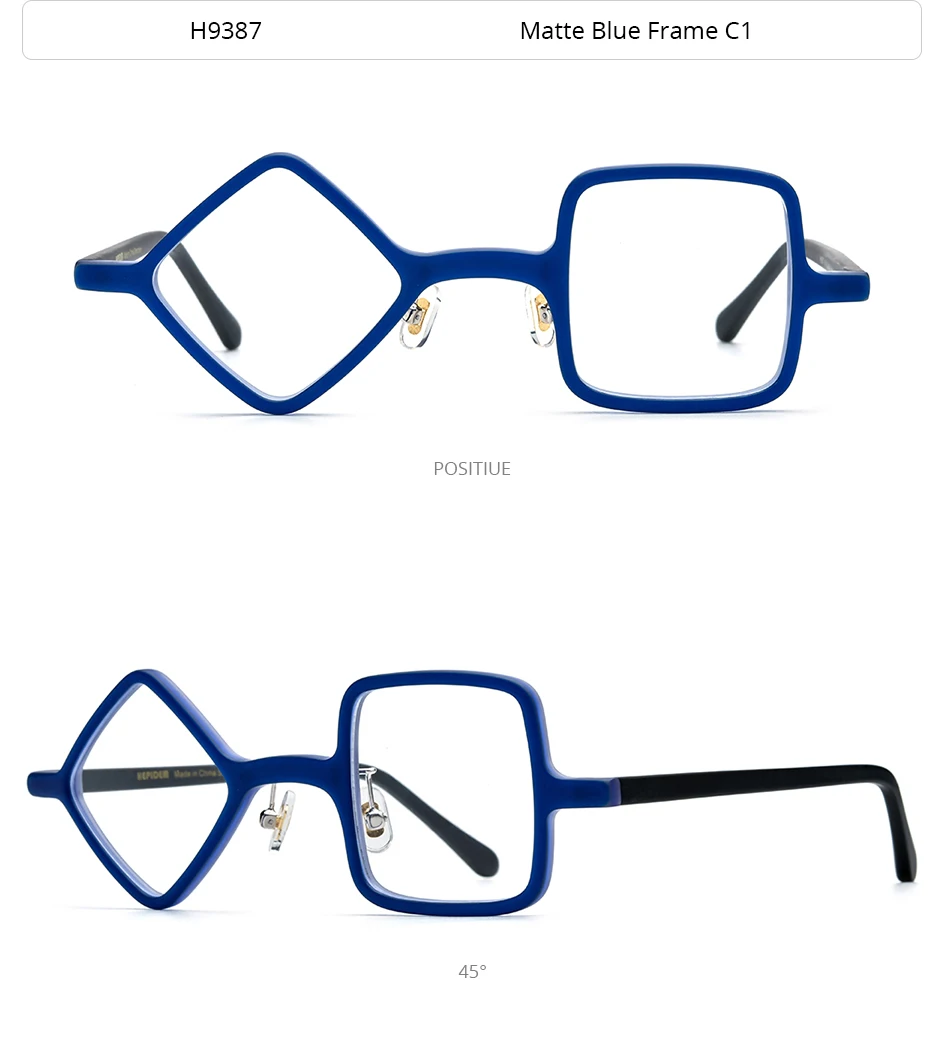 HEPIDEM Acetat Brille Rahmen Männer neue Retro runde quadratische Rhomboid Brille Frauen Nerd Vintage Brillen Brille – Detail 20