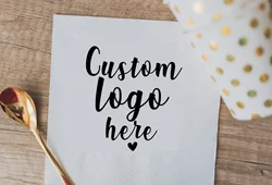 Custom logo napkins, Foil printed napkins, Bedruckte Servietten, Personalized Napkins, Custom Napkins, Custom Luncheon Napkins