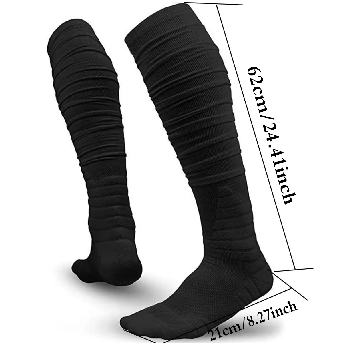 1 Pairs Football Socks Non Slip Men Football Socks Extra Long Socks Soccer Socks Over The Knee Athletic