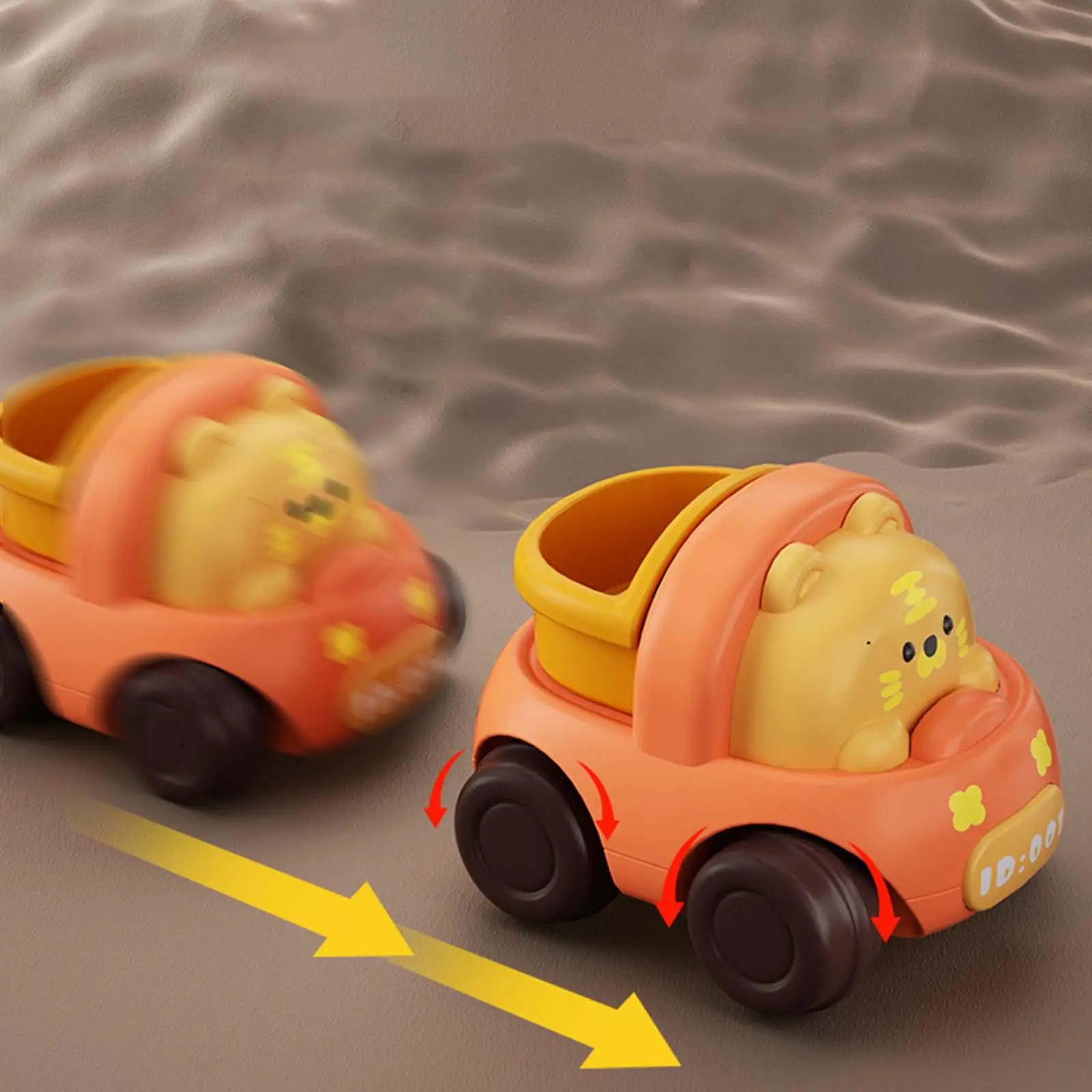 2-6pack Animal Car Toy Brain Development Toys Early Educate Inertial Engineering