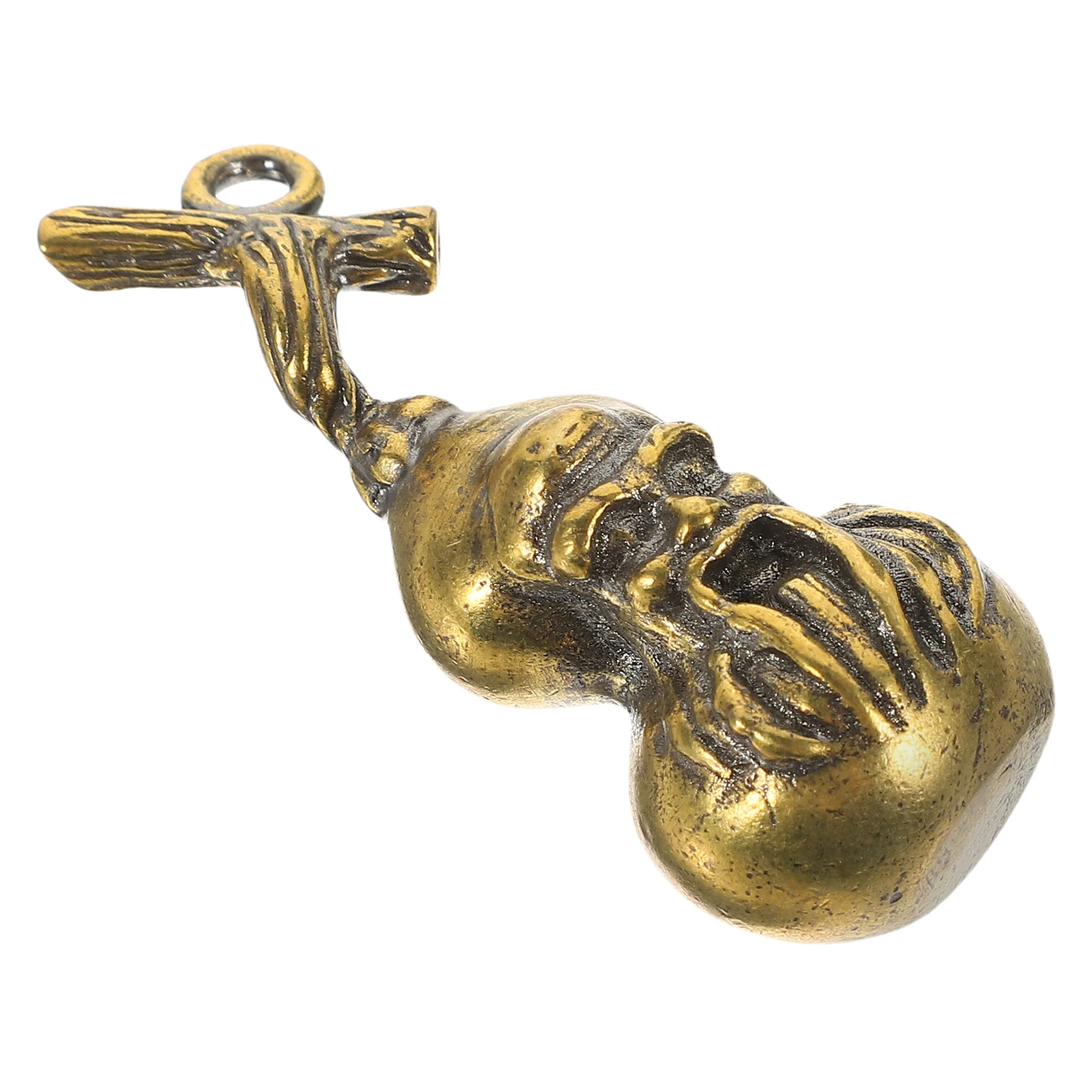 

1Pcs Brass Gourd Ornament Delicate Creative Desktop Decoration Elegant Retro Style Brass Adorn Gourd Adorn Crafts Decor
