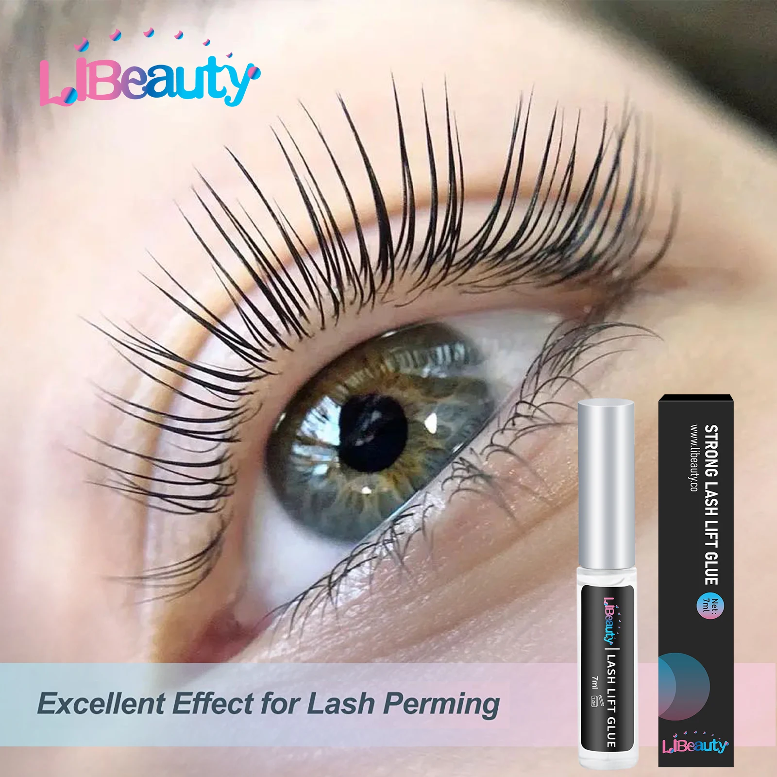 Libeauty 7ml Strong Lash Lift colla Super Lash Lifting adesivo trasparente per il sollevamento delle ciglia strumento per colla per ciglia può fare il tuo Logo