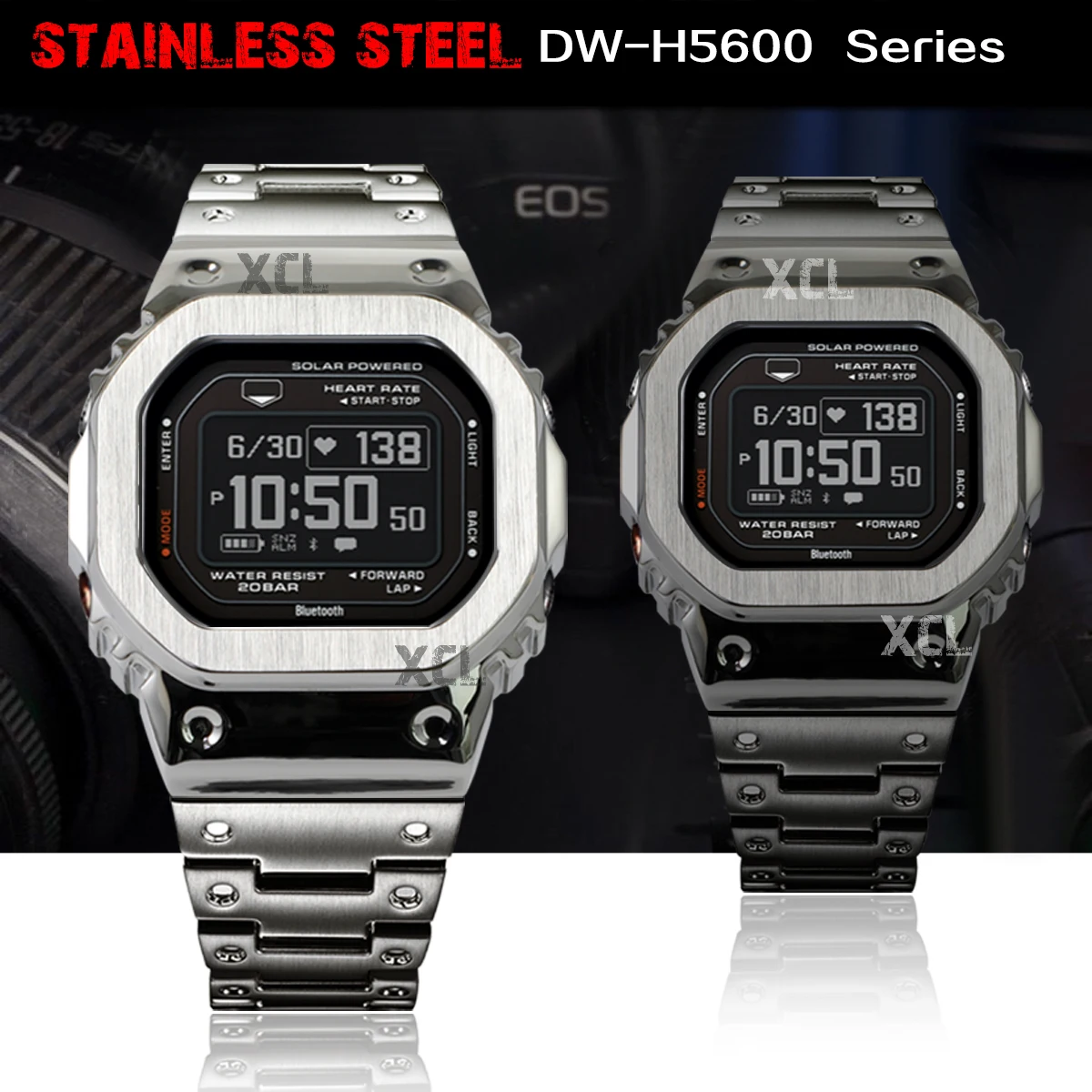 

New 316L Stainless Steel DW-H5600 Metal Case Mod Kit For Casioak DWH5600 Mecha Watch Bezel Watchband Strap Accessories With Tool