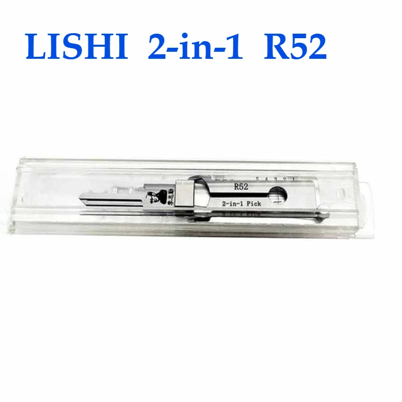 

Lishi 2 IN 1 R52 Picking Locksmith Keychain Master Key Camping Opens Everything Self Defense PicK for All Locks Picking Tool