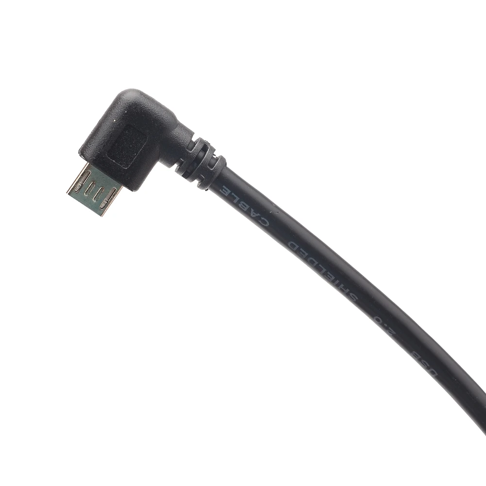 30cm Micro USB Mount Extension Dash Flush Cable for Car, Boat, Motorcycle, Truck Dashboard (Micro USB) Right Angle