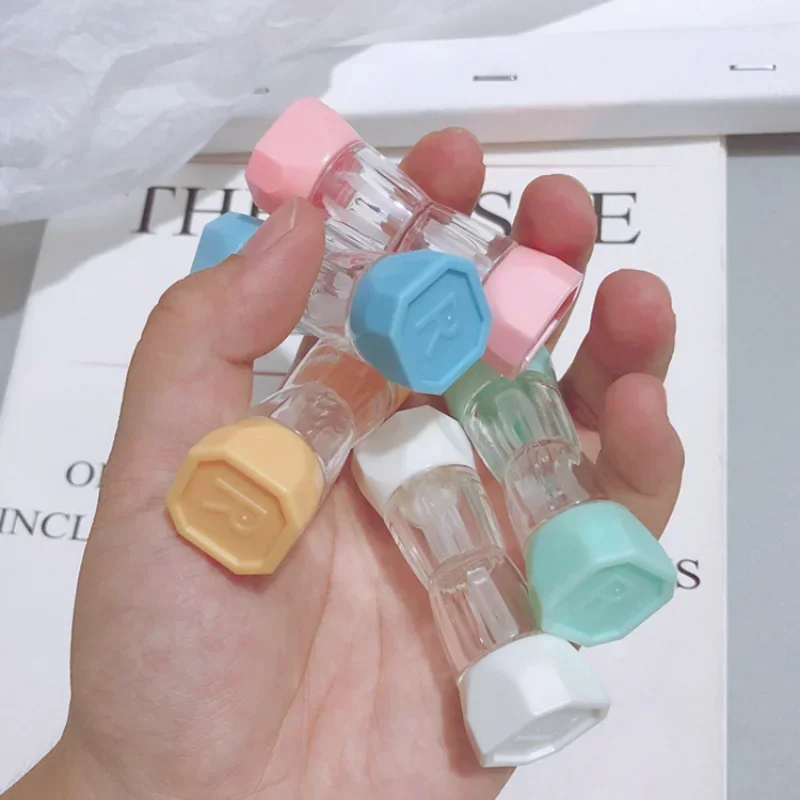 Women Diamond Shaped Hard Contact Lens Container Holder Bottle Tube Glasses Case Protector Box Travel Glasses Holder Eye Tool