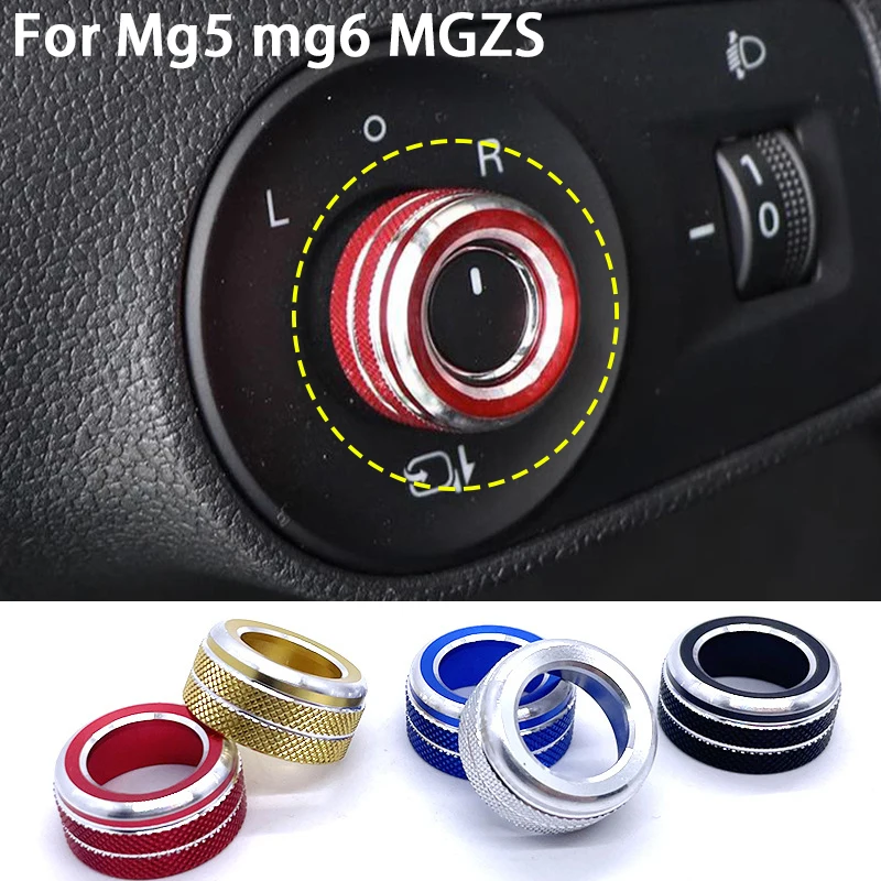 Car Door Rearview Mirror Adjust Knob Metal Decoration Ring Trim Cover For MG5 MG6 MGZS,Interior Accessories Refit Supplies