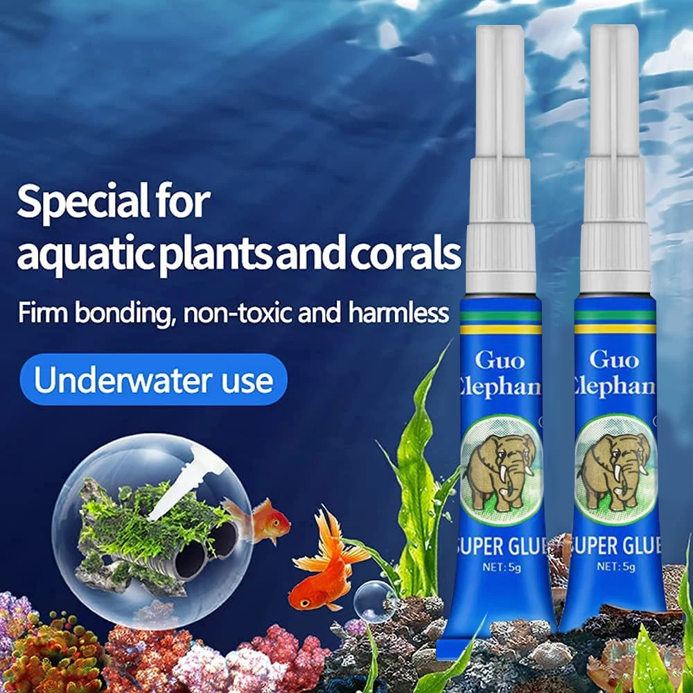 Aquarium Glue Instant Adhesive Multi-Purpose Aquarium Moss Glue for Plants And Cora Underwater Decorationls Instant Glue