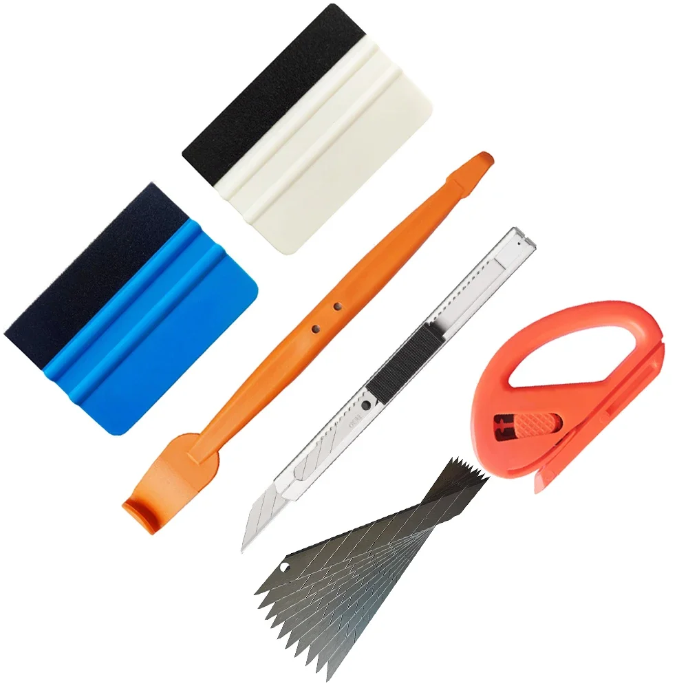 

Car Magnet Squeegee Auto Accessories Set Sticker Film Cutter Vinyl Carbon Fiber Wrapping Window Tint Tools K123