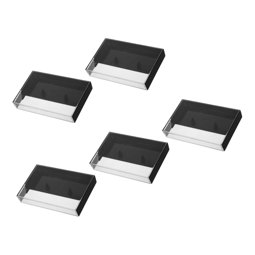 

6 Pcs Retro Tape Cassette Vinyl Record Holder Organizer Boxes Storage Case Small