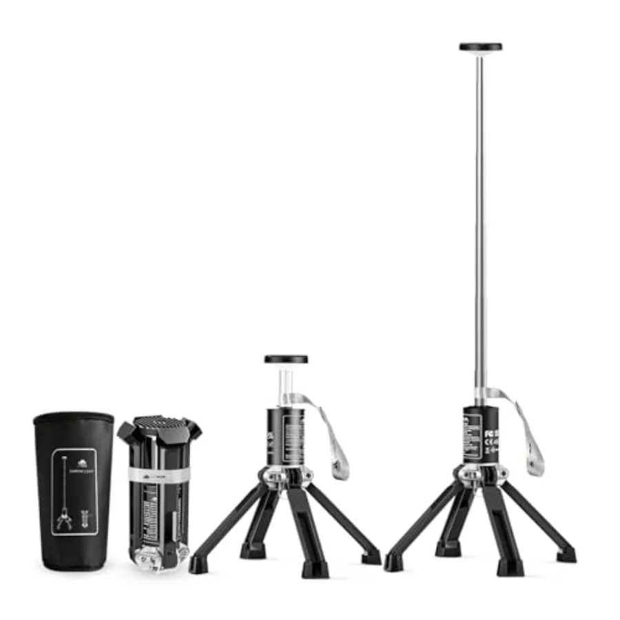 

Телескопический перезаряжаемый светодиодный кемпинговый фонарь с регулируемой высотой до 50,7 см, алюминиевое основание, портативный напольный светильник для улицы