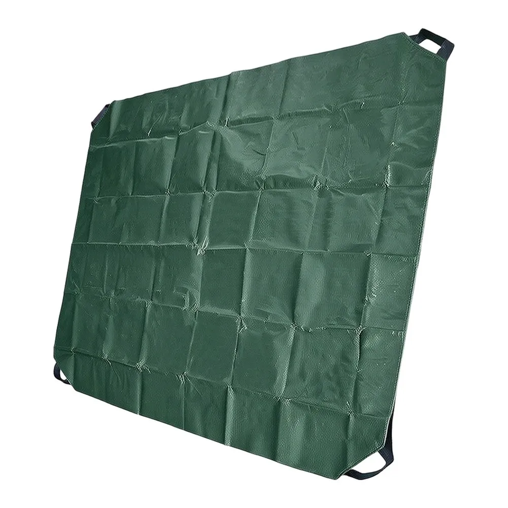 6.5x6.5 ft PE For Leaf Tarp Mat Waterproof and Lightweight with 4 Reinforced Handles for Garden Pruning Camping and Fire Cover