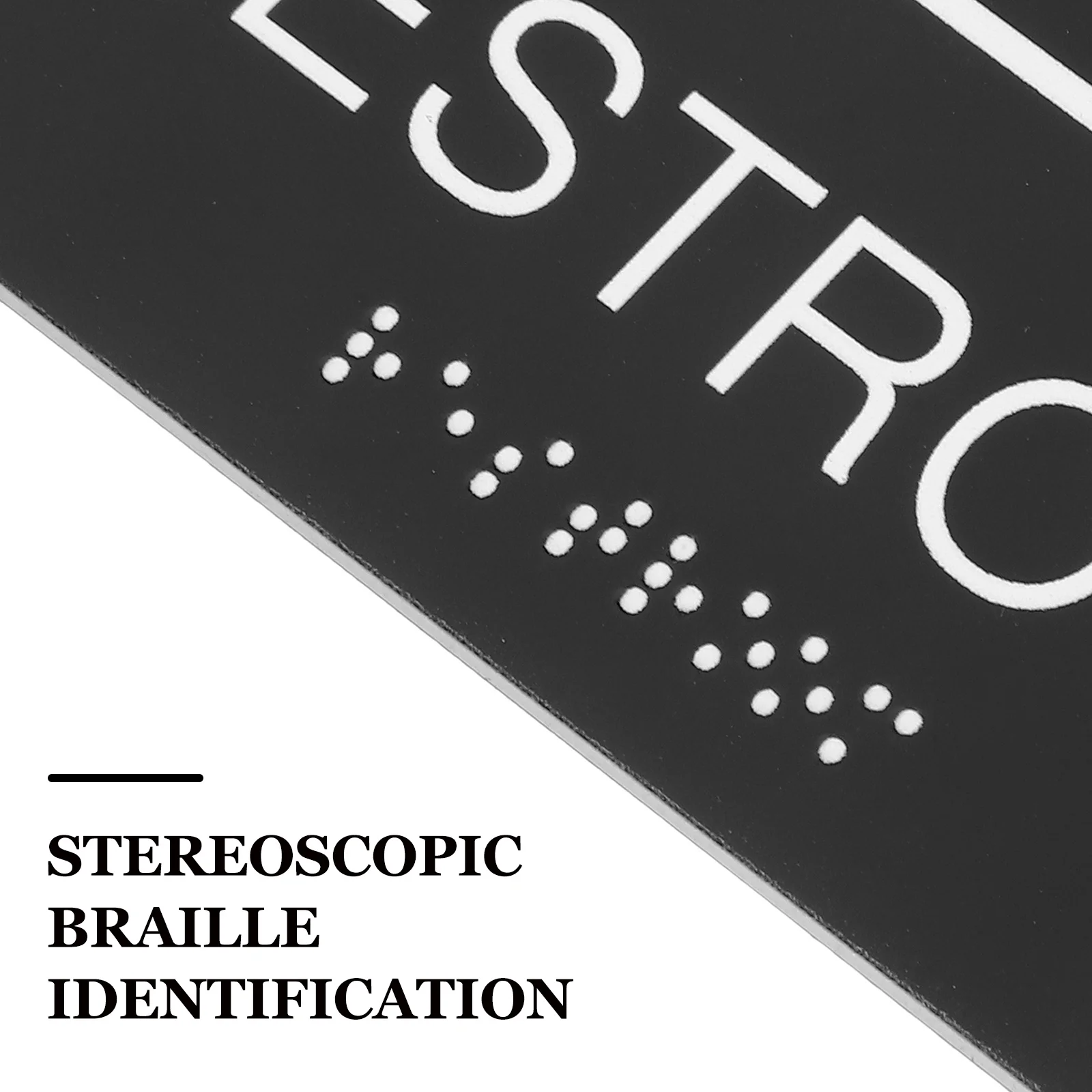 

Self-Adhesive Acrylic Restroom Sign Braille Bathroom Door Sign Unisex Toilet Signboard for Business Bathroom Door Signs