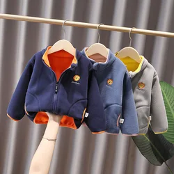 Childrens Boys Polar Fleece Coat New Spring Autumn Fleece Western Style Kids Baby Boys Jacket Toddler Boys Outerwears