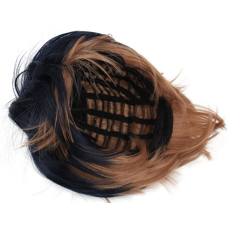 Peluca Liangyan A3 música juego móvil Dui Bing Zhen Cheng estilo de pelo tonto Color degradado peluca Cosplay