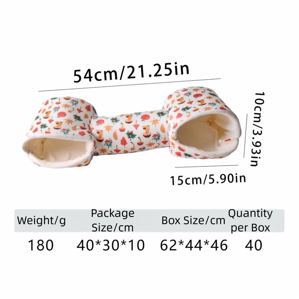 

New Warm Cotton Fleece Hamster Tunnel House Soft Multi-Entry Hanging Hut Chew Proof Sleeping Bed Guinea Pig Use