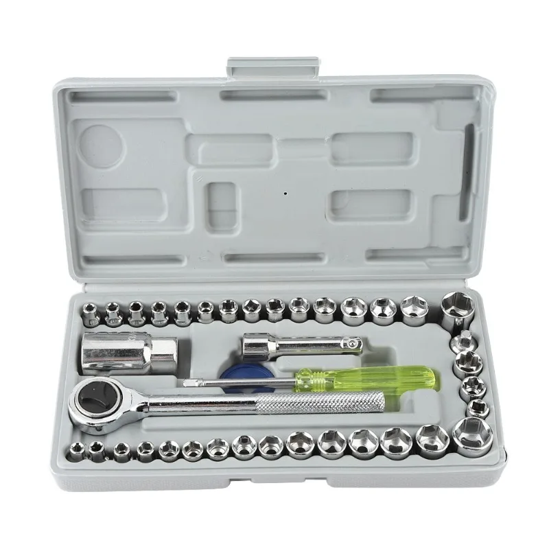 Complete Gereedschapsset Set Monteur Werkplaats Mechanische Apparatuur Gereedschap Auto Deuk Reparatie Ratel Sockets Schroevendraaiers Volledige Hardware