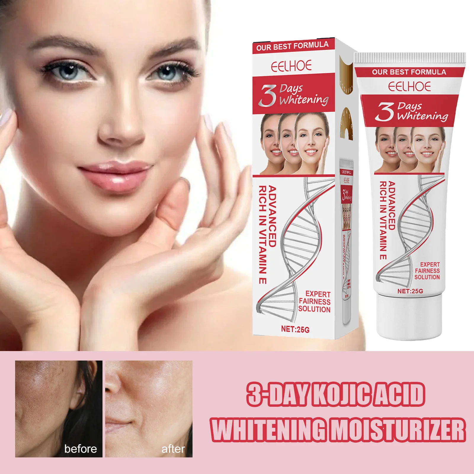 Whitening Cream Advanced Rich in Vitamin E 3Days Wrinkle Removal Lifting Firming Day Night Moisturiser Paste Skin Care Cosmetic