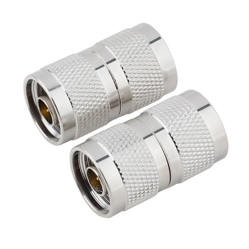 2 PCS N Type Connector Straight-through Connector N Male to N Male N-J Adapter For 50-12 Feeder