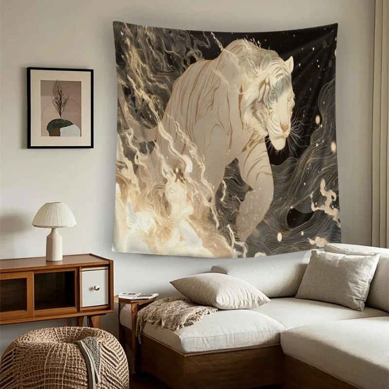 Large Tiger Print Wall Hanging Tapestry Jungle Safari Animal Art Home Decor Throw tapestry for dorm room