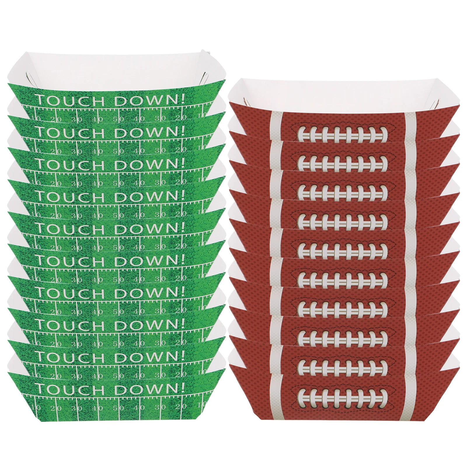 

20 Pcs Hot Dog Box Football Disposable Food Boats Paper Bowl Cardboard Birthday