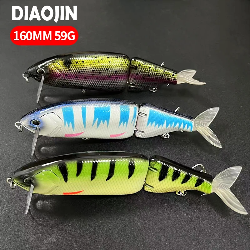 

16cm 59g Jointed fishing lure for big game pike bass lure fishing bait swimbait for predator wobbler minnow fishing accessories