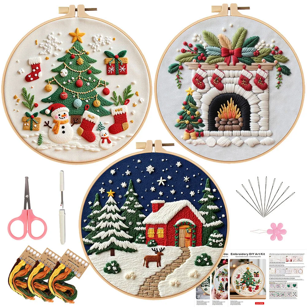 Christmas Embroidery Kit Set 3