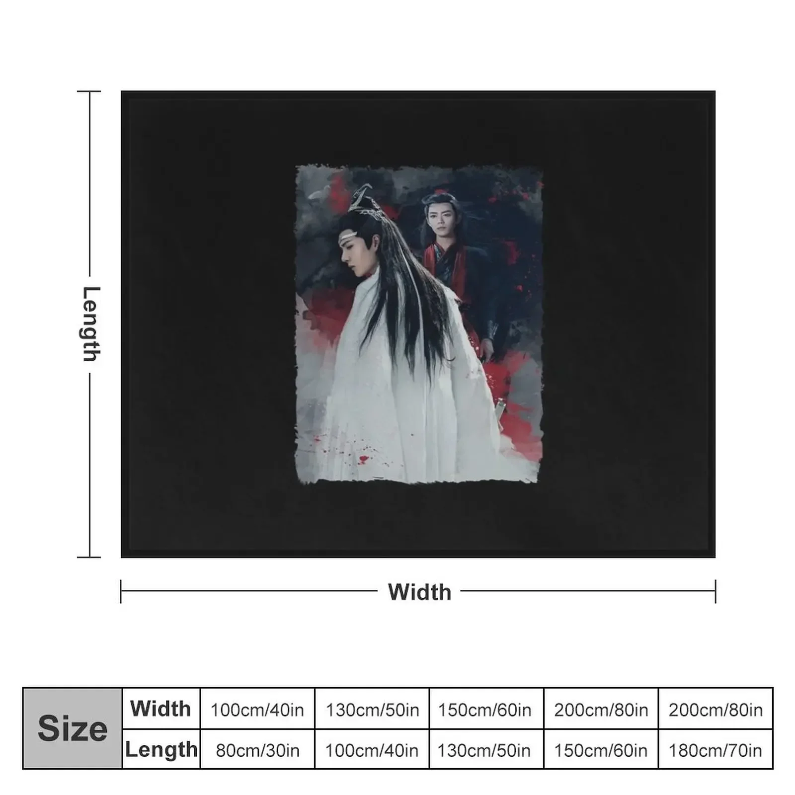 Funny Men Wangxian The Untamed Cute Gift Throw Blanket Thin blankets and throws Blankets