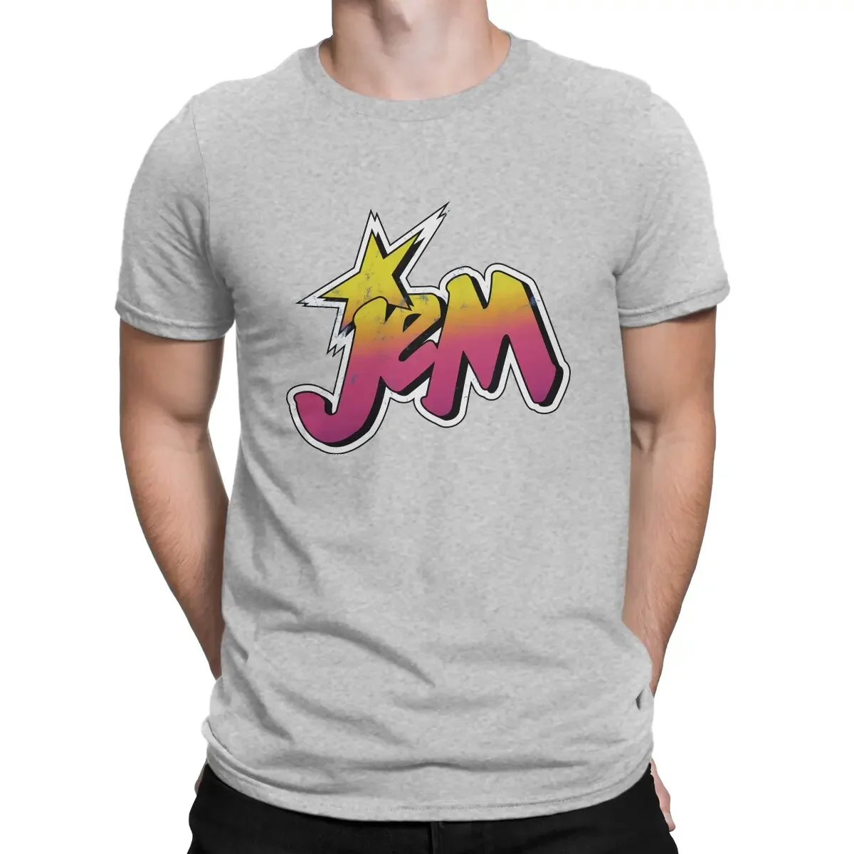 Men Band Cartoon Misfits Distressed 80s Party Round Collar Pure Jem And The Sweatshirt anime Holograms TV Creative TShirt for image 4