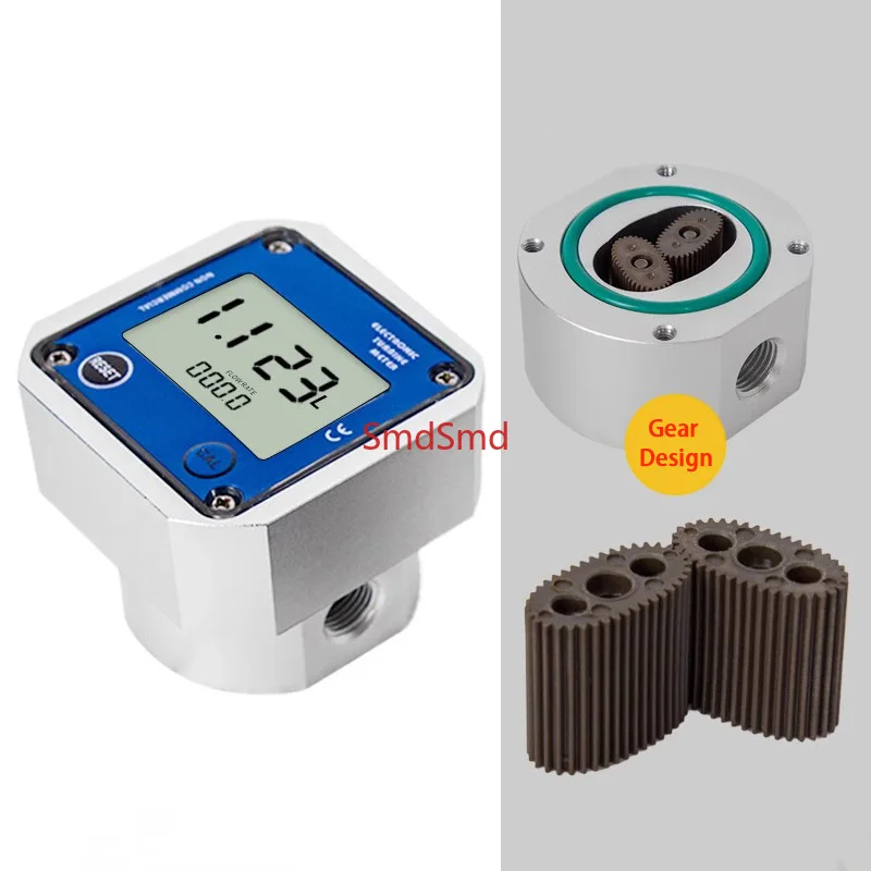 K24 Micro Turbine Flow Meter RS485 G1/2 G1/4 Digital Liquid Flowmeters DN8 DN15 DN20 Water Oil Diesel Flow Sensor