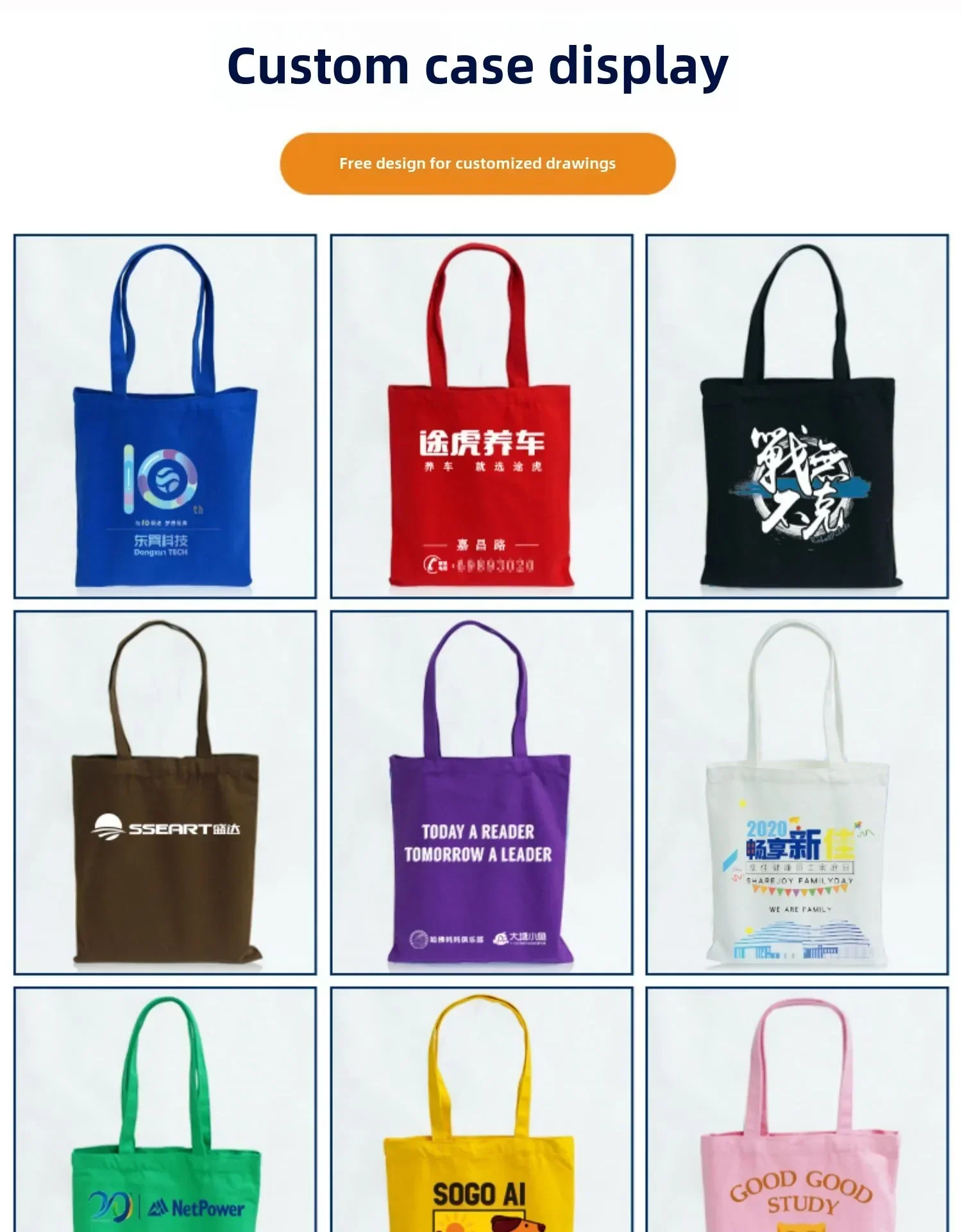 DIY Personal Customized Tote Bag Shopping Add Your Logo Print Original Design Fashion Travel Canvas Shoulder Bags