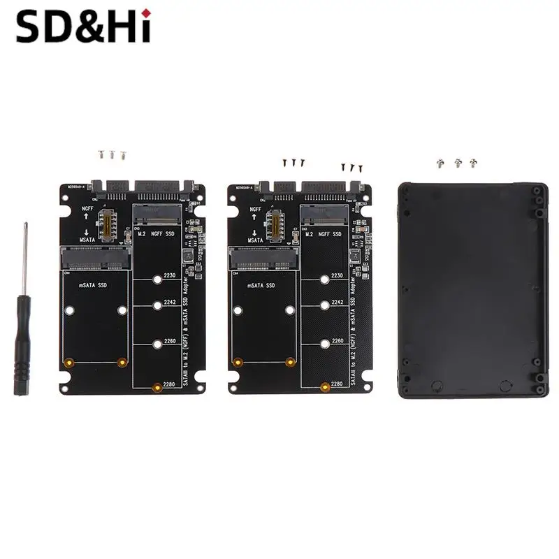 1set SATA 60Gbps a M2 NGFF SATA SSD MSATA SSD adattatore MSATA a SATA M.2 NGFF a SATA Hard Disk Adapter Board