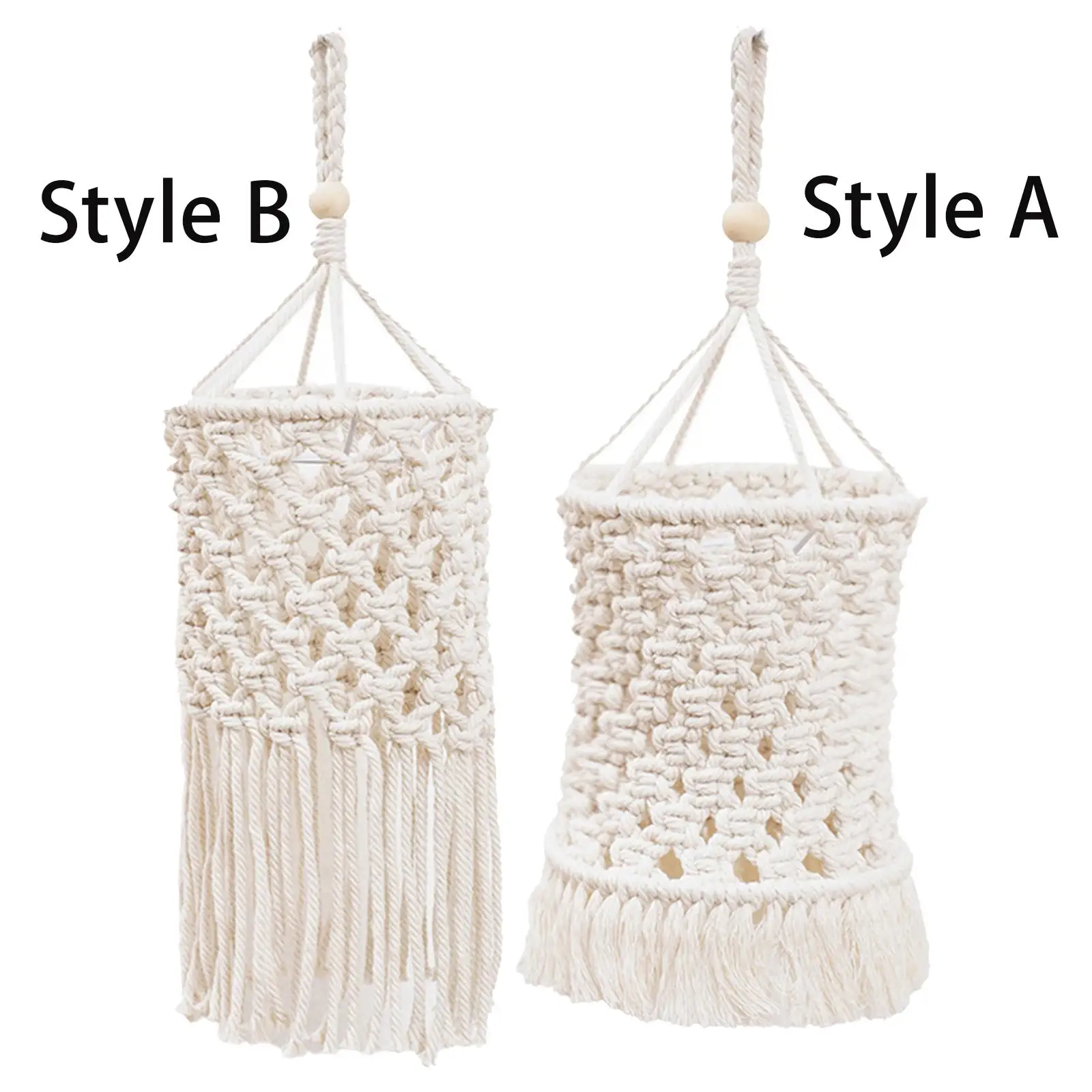 

Boho Lamp Shade Wall Tapestry Modern Ceiling Chandelier Lampshade Macrame Lampshade for Coffee Corridor Indoor Dorm Decorations