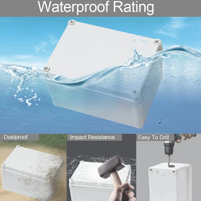 Waterproof Dustproof IP67 Junction Box AG DIY Project Box Power Housing Monitoring Enclosure Seal Button Distribution Case