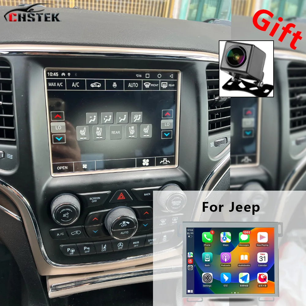 CHSTEK Car Radio Stereo For Jeep Grand Cherokee Charger Dodge Durango 1500 2500 Carplay Navigation Bluetooth WIFI 4G Android 13