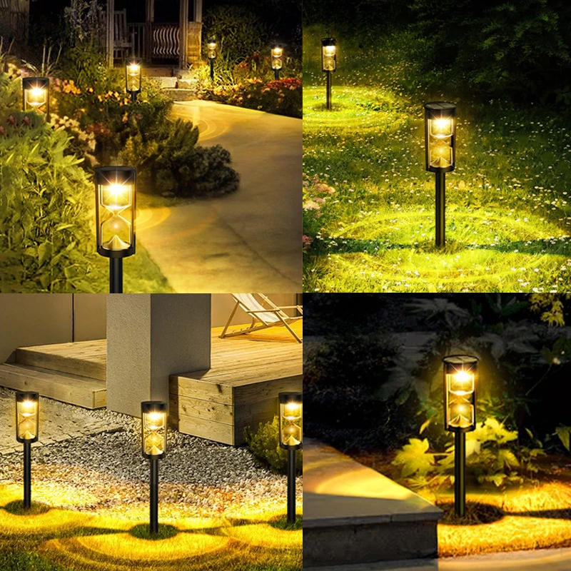 New LED Solar Hourglass Lawn Light Outdoor Waterproof Courtyard Light Villa Garden Landscape Decoration Atmosphere Plug in Light