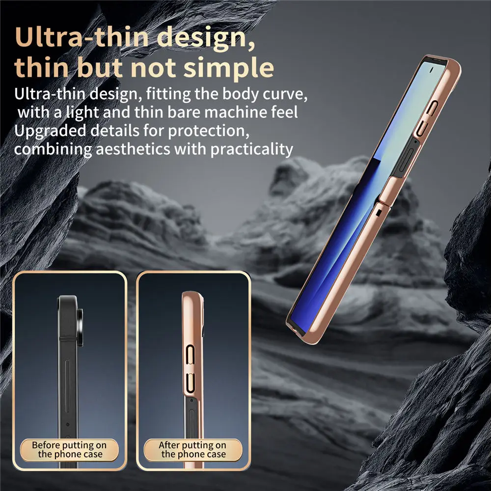 삼성 갤럭시 Z Flip7 6 5 Magsafe 커버용 프리미엄 토고 소가죽 가죽 유리 필름 케이스