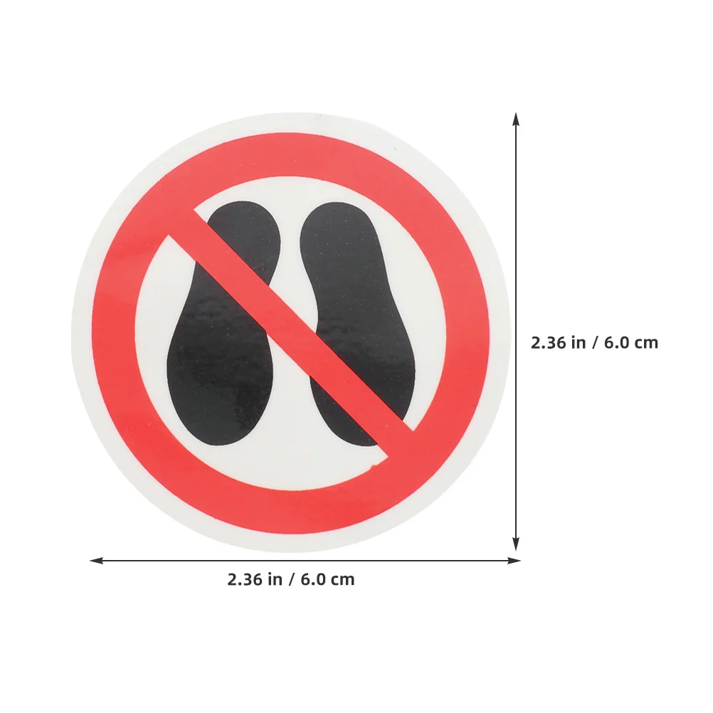 4 Adesivos de Vinil de Aviso de Segurança Antiderrapante para Proteção de Superfícies - Placa de Sinalização de Parada