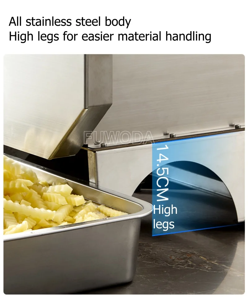 Wolf Tooth Stainless Steel Vegetable Dicing Machine, Auto Potato Cutter Slicer